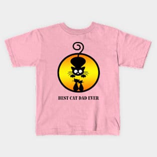 best cat dad ever Kids T-Shirt